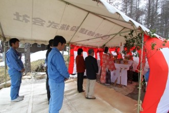 地鎮祭の様子